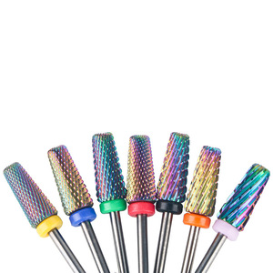 Brocas de Carburo de Tungsteno con Diamantes de Colores para Uñas Acrílicas, Herramientas de Manicura para Eliminar Cutículas - Product Image 1