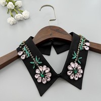 Collier factice en PVC de luxe de haute qualité, broderie technique, accessoire vestimentaire détachable