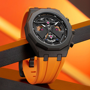 Orologio da polso uomo LILUOKE orologio al quarzo in acciaio inossidabile cinturino in Silicone orologi di moda impermeabili per gli uomini Sport <span class=keywords><strong>Watch</strong></span> - Product Image 2