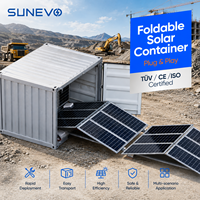 Système d'alimentation mobile solaire pliable de 200 kW pour les sites de construction minière éloignés, solution énergétique industrielle hors réseau