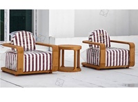 Canapé en teck Sigma, chaise longue en bois, mobilier d'extérieur, mobilier de jardin, ensemble de patio, chaises longues, canapé modulaire, table basse