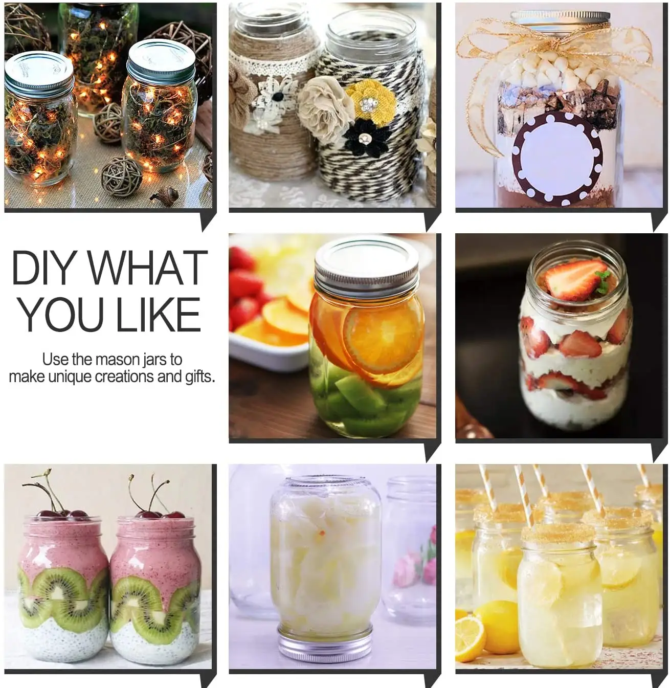 KDG Brand Customized Food Storage 16oz Mason Glass Jars Hot Sale Custom 150ml 300ml 500ml 1000ml Glass Jars with Lids