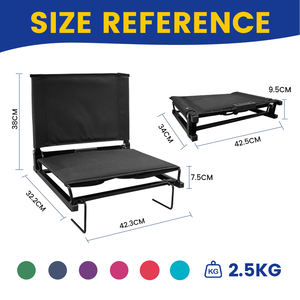 مقعد استاد قابل للطي ومريح ومحمول، مصنوع من قماش البوليستر أكسفورد مع إطار من الأنابيب الفولاذية للفعاليات الرياضية - Product Image 5