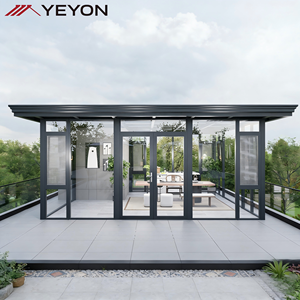Veranda Autoportante Personalizzabile per Villa Residenziale, Giardino <span class=keywords><strong>Esterno</strong></span>, in <span class=keywords><strong>Alluminio</strong></span> Isolato, Moderna e Minimalista, per Soggiorno e Ingresso - Product Image 1