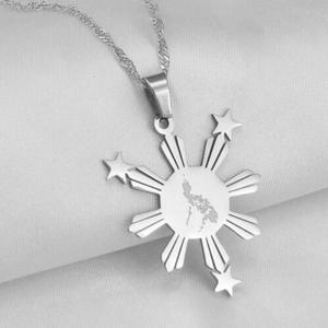 Inspire jewelry Pendentif soleil doré des Philippines avec carte du pays Collier <span class=keywords><strong>de</strong></span> carte <span class=keywords><strong>de</strong></span> <span class=keywords><strong>la</strong></span> <span class=keywords><strong>république</strong></span> des Philippines Bijoux plaqués or 18 carats - Product Image 5