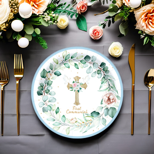 Vaisselle de fête pour la première communion DAMAI, anniversaire d'enfant, baby shower, fournitures de fête, gobelets en papier, assiettes, ensemble de communion - Product Image 1