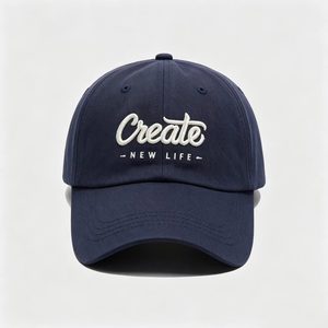 Custom Embroidered Create New Life Baseball Cap 100% Cotton Dad <b>Hat</b> for Men Women Casual Sports - Product Image 1