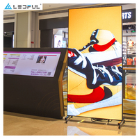 Soporte de suelo para espejo LED, Panel de exhibición de póster, publicidad, póster, P1.8 P2 P2.5 HD, Wifi