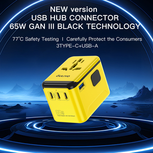 OULIYO A04-HUB65W GAN USB/TYPE-C Transmission de données monde adaptateur de voyage universel <span class=keywords><strong>chargeur</strong></span> rapide - Product Image 2