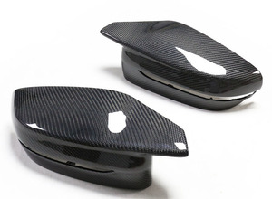 Coques de rétroviseurs de remplacement en fibre de carbone pour G80/G82/G83/87, compatibles M3/M4/M2, noir/gris - Product Image 2