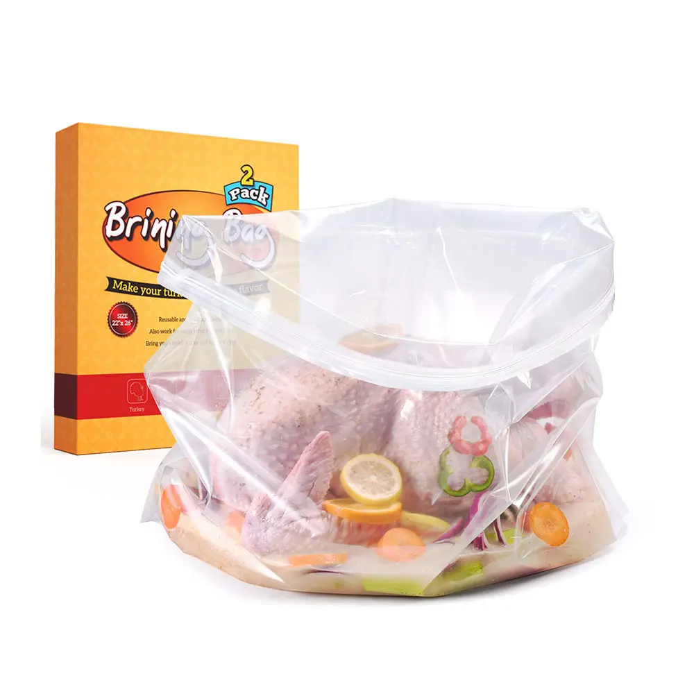 25lb Kit de saucière de dinde pour Thanksgiving, sac à Double fermeture éclair avec Clips d'étanchéité