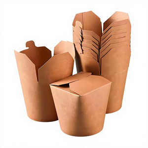 Caja de Papel Desechable Personalizada de Fábrica para Llevar <span class=keywords><strong>Pasta</strong></span> <span class=keywords><strong>y</strong></span> Fideos, Contenedor para Recoger Comida - Product Image 2