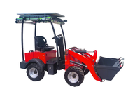 SRY Electric Mini Wheel Loader 4WD 0.2m Bucket 3KW Daya Putar Pendek untuk Kebun Pertanian Peternakan
