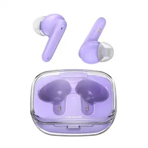 USAMS BE16 Transparente TWS BT 5.3 Mini Fone De Ouvido Sem Fio Inteligente Earbuds Música Fone De Ouvido