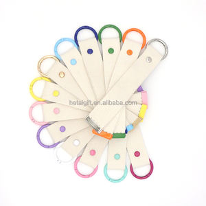 Pacthes adı etiketi üzerinde özel demir bagaj pamuk kanvas kumaş dokuma bej beyaz DIY anahtarlık anahtarlık - Product Image 2