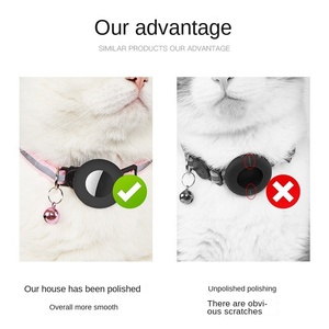 Funda protectora de silicona antipérdida de patrón sólido para Apple <span class=keywords><strong>Airtag</strong></span> para collar de mascota-para perros - Product Image 2