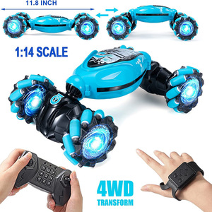 Auto de Control Remoto con Sensor de Gestos, 4 Canales, Alcance de 50M, Listo para Usar en Interiores y Exteriores, con Luces, Música, Acrobacias, Escalada y Derrape Lateral - Product Image 1