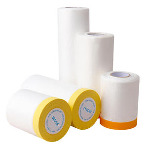 Over Spray protettivo Pe 270cm pellicola per mascheratura auto pre-nastrata copertura antipolvere pellicola di plastica barriera blocco di vernice pellicola per mascheratura in plastica - Product Image 4