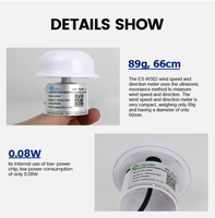 Anémomètre ultrasonique miniature WS302, capteur de vitesse et de direction du vent, IP65, RS485 Modbus, sans pièces mobiles pour la surveillance météorologique