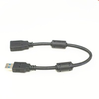 Câble d'extension USB 3.0 mâle à femelle avec double noyau en ferrite, cordon de transmission haute vitesse 5 Gbps, 0,5 m