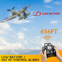 RTS VOLANTEX 76112 Avión RC de Ala Fija Spitfire Modelo de Avión de Combate Británico de la Segunda Guerra Mundial 2.4G 4CH Radio Control para Exteriores Juguetes de Regalo