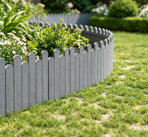 Clôture en <span class=keywords><strong>bois</strong></span> carbonisé anti-corrosion pour extérieur, bordure de jardin flexible, séparateur de parterres de fleurs, séparateur de pelouse, clôture en <span class=keywords><strong>bois</strong></span> pour verger - Product Image 2