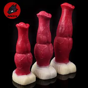 N-HF5043 New Products Dog Knot Dildo Sex Toy Monster Silicone Dildo Massage Fantastic Beast Dildo for Women