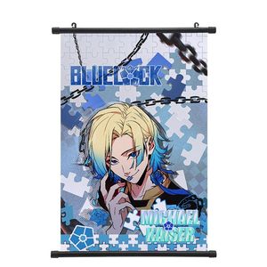 Affiches murales en tissu de haute qualité, 40*60cm, 60*90cm, 80 motifs, style Anime japonais, à motifs bleus, type défilement - Product Image 4