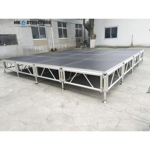 Tùy chỉnh giai đoạn bục Dễ dàng cài đặt khung nhôm Chiều cao có thể điều chỉnh sân khấu/bục sân khấu buổi hòa nhạc nền tảng - Product Image 6