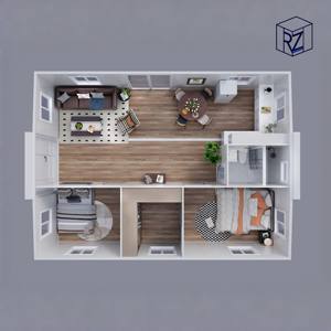 Casa Container Modulare Portatile Multifunzione con Pannello Solare, Design di Lusso, Soggiorno Ray-Zen - Product Image 4