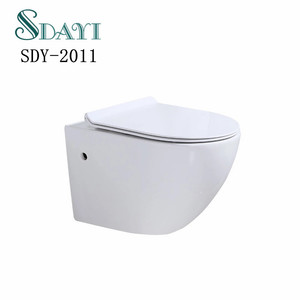 <span class=keywords><strong>WC</strong></span> mural rond sans bride SDAYI, cuvette de toilette en céramique, <span class=keywords><strong>WC</strong></span> mural avec bidet - Product Image 2