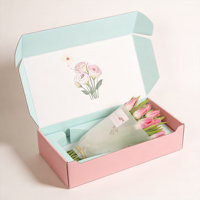 Boîte d'emballage personnalisée pour fleurs en papier - Carton de qualité supérieure pour une livraison florale commerciale durable