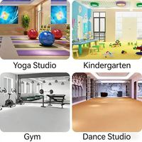 Rutschfeste Holzmuster-Teppiche Schwamm-Bodenbeläge Linoleum Parkett Vinyl PVC-Bodenbelag-Rolle für Turnhalle Kindergarten
