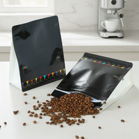 Sachet Doypack en papier biodégradable avec fermeture éclair, OEM, coloré, pour emballage alimentaire et de boissons, impression héliogravure noire, pour snacks sans odeur