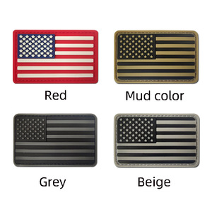 Parche con logotipo de Pvc Tiny 3D logo Bandera americana Parche de goma de PVC Parches de bandera de PVC personalizados - Product Image 2