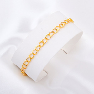 Pulseras de Cadena de Moda, Aleación Unisex, Chapadas en Oro, Plata, Negro, Estilo Moderno 2025 - Product Image 2
