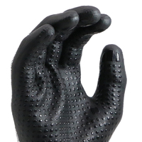 Guantes de Trabajo MaxiTough Negros Resistentes, Recubiertos de Nitrilo Espumado con Puntos, Antideslizantes en la Palma, Resistentes a Cortes, para Mecánicos y Almacenes
