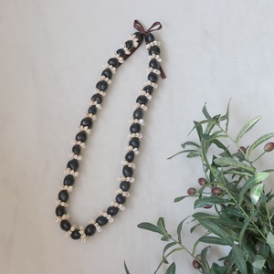 Customized Natural Hawaiian Lei Kuikui <strong>Nut</strong> Cowrie Shell Ring <strong>Necklace</strong> Summer Beach Jewelry Beach Wedding Holidays Jewelry Gift - Product Image 3