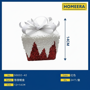 Su misura materiale rosso 12x14CM in schiuma ornamento di natale ornamenti in vetro sublimazione decorazioni per feste scatole confezionate - Product Image 1