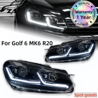 Assemblages de phares LED Lompard Wholesale Auto Parts compatibles avec Golf 6, lentille de projecteur, 2009-2012, phares Golf 6 Mk6 R20 Tsi DRL