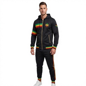 Conjunto Deportivo con Capucha y Cremallera, Diseño Arcoíris, Talla Grande, Invierno, Tejido Transpirable y Cómodo, Personalizable - Product Image 1
