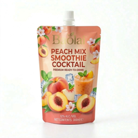Op maat gedrukte, hoog-barrière flexibele verpakking voor fruitdranken, 250ml 400ml, speciaal gevormde aluminiumfolie sapzak met tuit