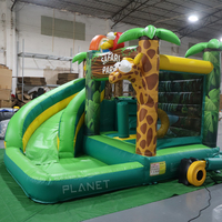 Structure gonflable géante de qualité commerciale avec toboggan et piscine pour fêtes