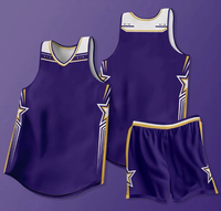Ensemble de maillots de basket-ball, uniforme d'équipe de style américain pour les étudiants universitaires, hommes et femmes, sans manches, col en V, polyester, pour les matchs