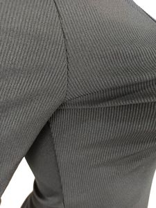 Logo personalizzato all'ingrosso a coste 2 pezzi in maglia da <span class=keywords><strong>donna</strong></span> abbigliamento da ginnastica primavera 2024 pantaloni da <span class=keywords><strong>donna</strong></span> e Top completo da <span class=keywords><strong>donna</strong></span> abito lavorato a maglia da <span class=keywords><strong>donna</strong></span> - Product Image 5