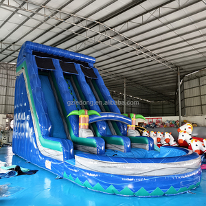 Chất lượng cao phổ biến trượt thương mại PVC Inflatable nước SLIDES với hồ bơi để bán - Product Image 2
