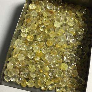 ควอตซ์รูไทล์ธรรมชาติทรงกลมเจียระไนแบบเหลี่ยมเพชรพลอย หินประจำเดือนเกิด ควอตซ์รูไทล์สีทอง หินพลอยหลวม ขนาด 5 มม.+ จากอินเดีย - Product Image 4