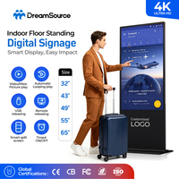 Kiosco Comercial con Pantalla Táctil de 43, 49, 55 y 65 Pulgadas, Pantalla Digital LCD 4K, Android 14, Señalización Digital de Pie para Centros Comerciales