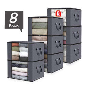 <span class=keywords><strong>2</strong></span> verpackte umwelt freundliche faltbare Aufbewahrung sbox mit großer Kapazität für Kleidung Pet Stuff Square Aufbewahrung sbox für Spielzeug Jeans Andere Artikel - Product Image 3