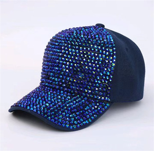 Casquettes de baseball incrustées de diamants à la main de 18 couleurs Casquettes de strass brillantes Casquettes de baseball de haute qualité bon marché pour hommes et femmes - Product Image 2